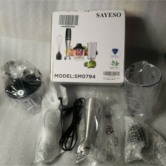 SAYESO Hand Blender 4-in-1 NEW open box - Picture 9 of 13